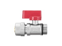Invena Zawór kulowy mini PROV z dławikiem, ze złączką PEX, gwint zew.