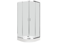 Liveno Kabina półokrągła Supra 80 chrom brodzik niski