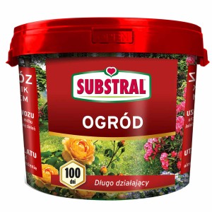 Nawóz do róż Substral w wiadrze, długotrwałe działanie dla obfitych kwiatów.