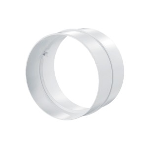 Biały łącznik kanałów wentylacyjnych.