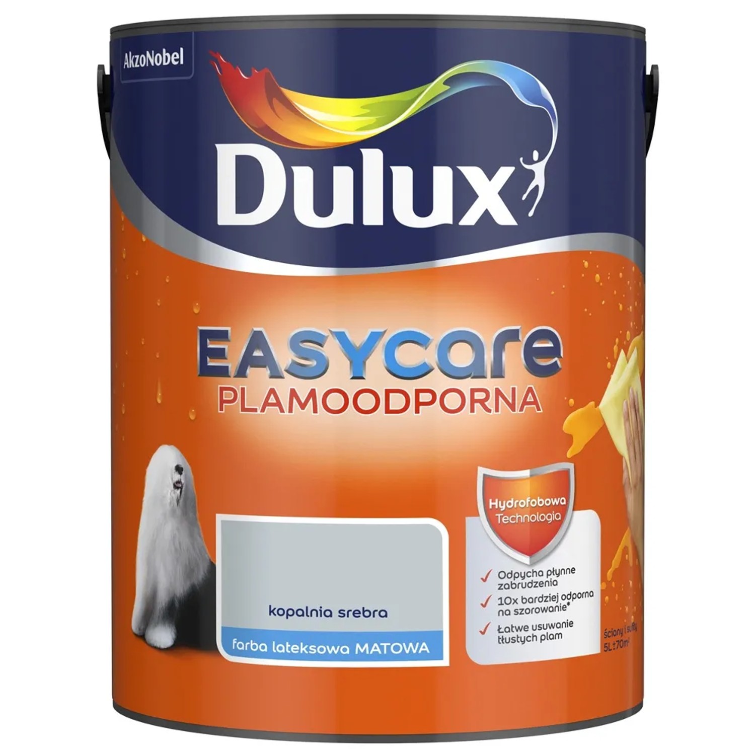 Farba plamoodporna Dulux Easy Care kopalnia srebra 5 l