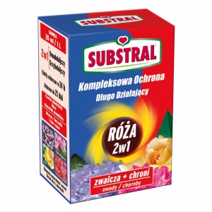 Substral 2w1 środek grzybobójczy do róż dla kompleksowej ochrony przed infekcjami grzybiczymi i owadami.
