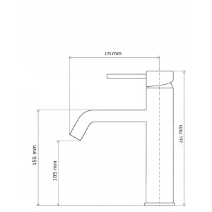 Granitan Bateria umywalkowa Kivo czarna