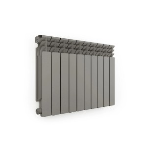 Szary grzejnik t.b.t. do montażu na ścianie. Kategoria: Grzejniki.