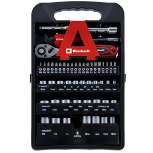 Einhell Zestaw nasadek i bitów 1/2", 3/8" - 61 cz.