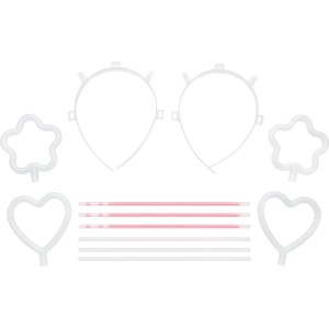 Świetliki GLOW STICKS 2 x opaska do włosów serca