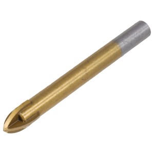 Wiertło uniwersalne t.b.t. w kolorze złotym i srebrnym.