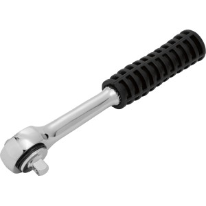 Klucz nasadowy 6,3 mm (1/4) o długości 18 cm z czarną rękojeścią Soft-Touch do prac montażowych.