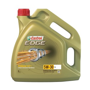Kanister oleju silnikowego Castrol Edge 5W-30 LL, odpowiedni do silników benzynowych i wysokoprężnych.