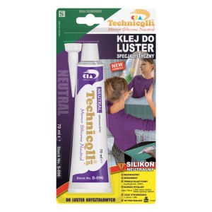 Technicoll neutralny klej silikonowy do luster, tuba 70ml. Idealny do klejenia luster.
