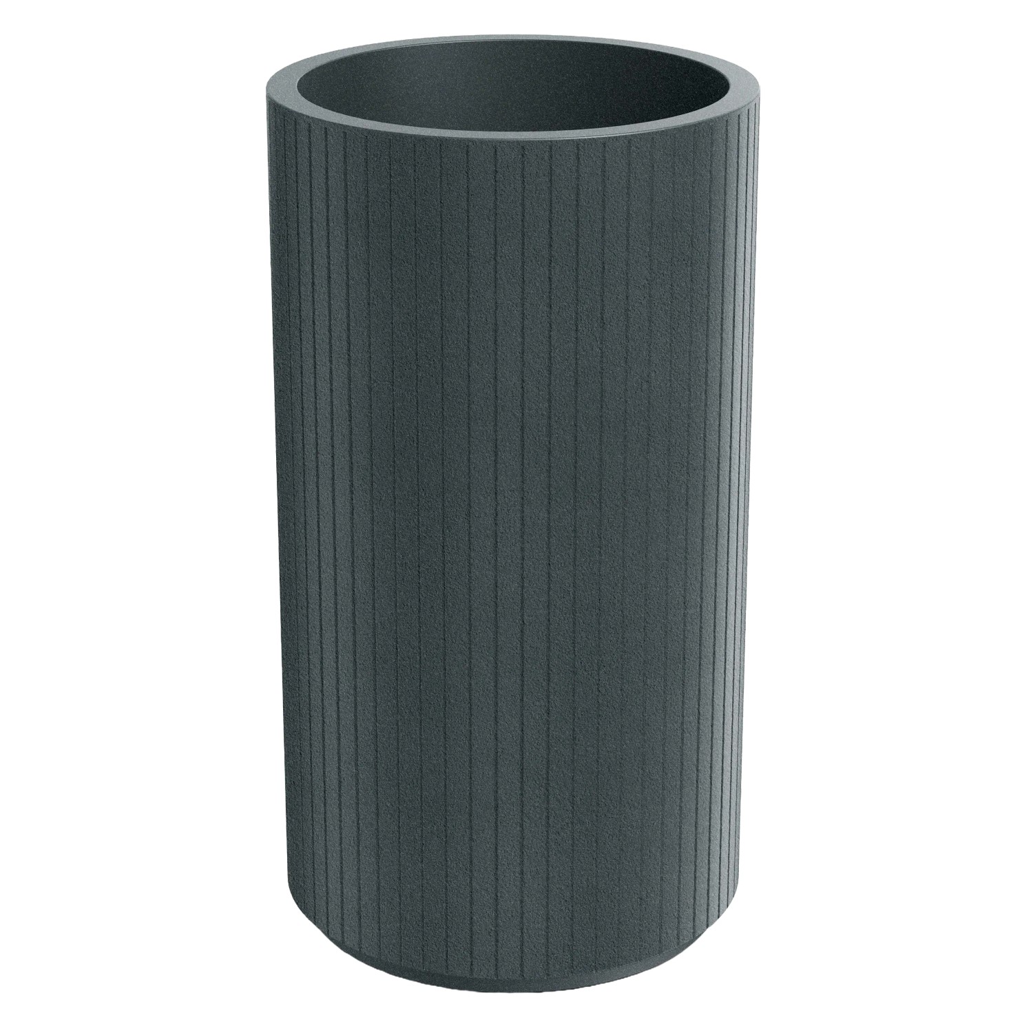 Prosperplast Donica Coro Ethick Round High grafitowa - 40x40x70 cm