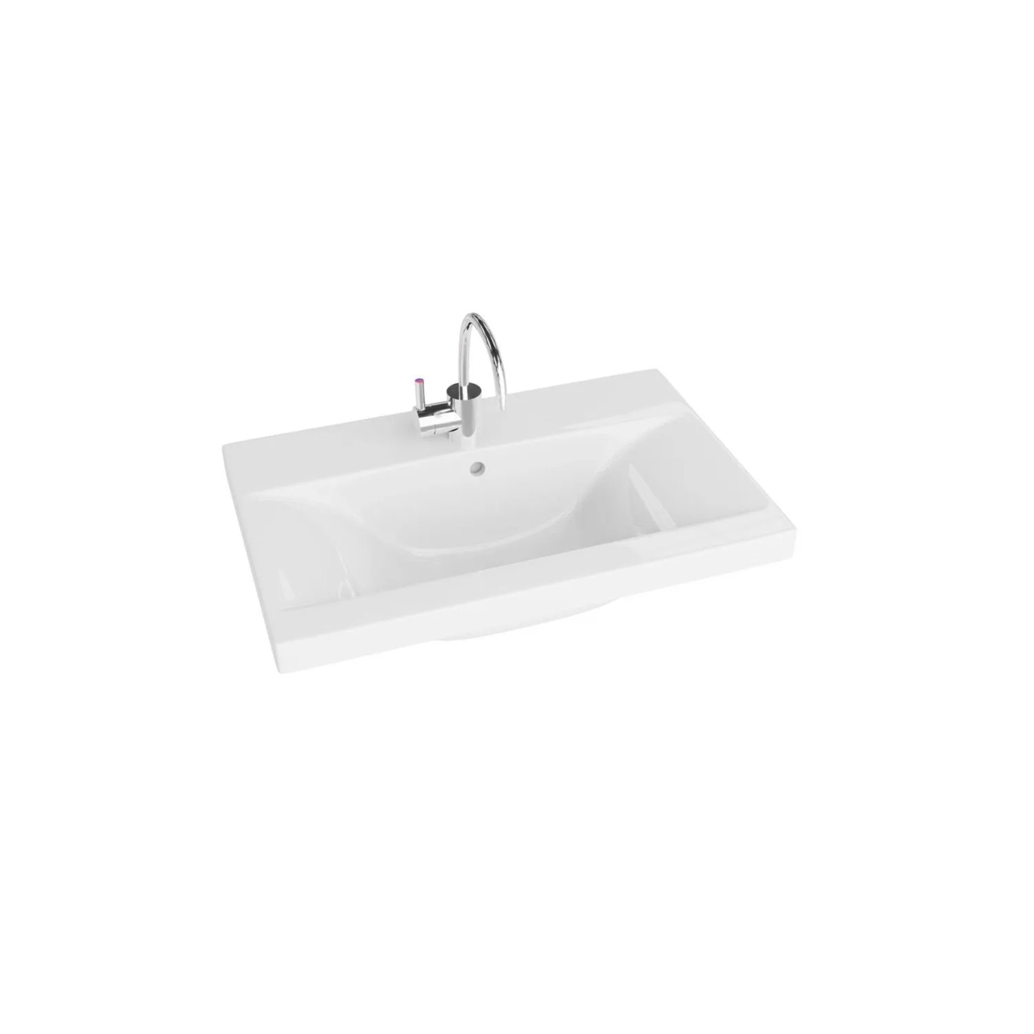 Domino Umywalka Apulia 60 PR wpuszczana czarna 61x39x17