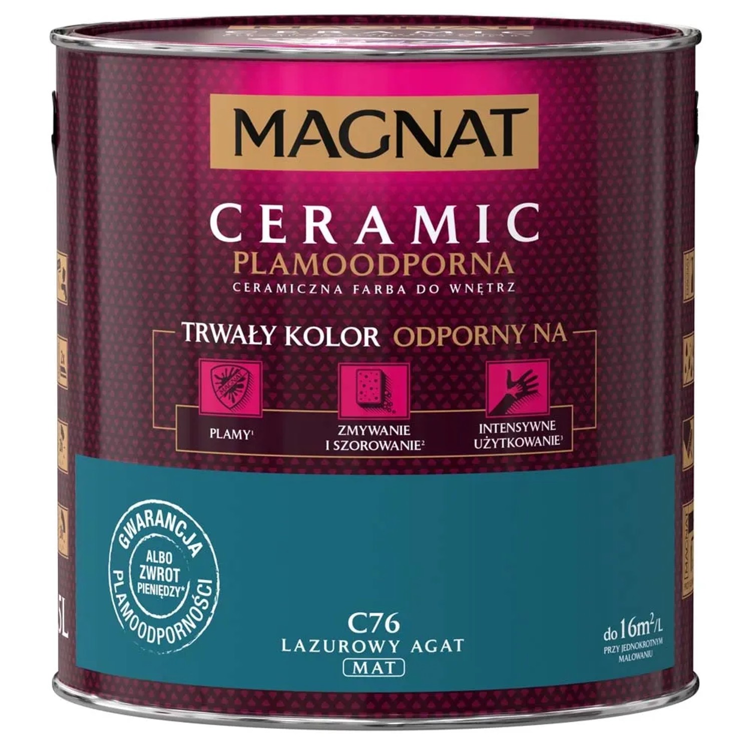 Farba Magnat Ceramic lazurowy agat 2,5 l