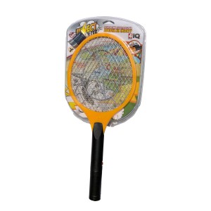 Elektryczna packa na muchy t.b.t. do zwalczania owadów, żółto-czarna.