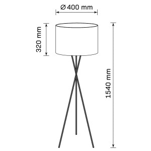 Goldlux Lampa podłogowa TEKLA 1xE27 max. 20W LED wys. 154cm len naturalny