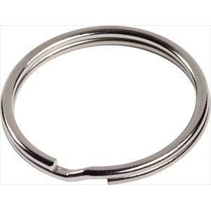 Niklowane kółko do kluczy LUX, średnica 16 mm, 6 sztuk do organizowania kluczy.