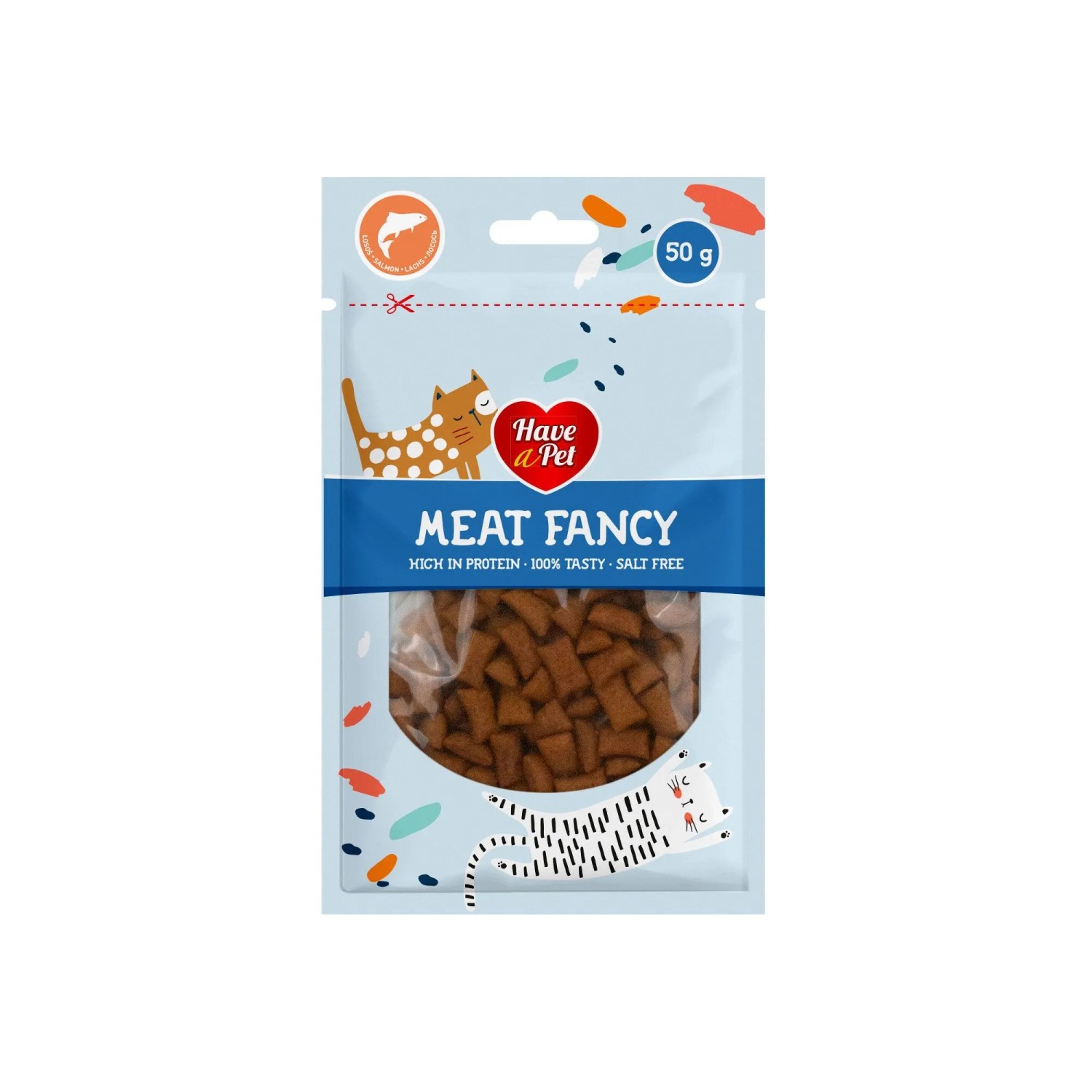 Przekąska dla kotów Fancy poduszeczki łosoś 50 g