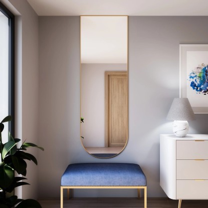 Lustro Pastille Cut Złote Bez led 180x60