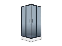 Kabina prysznicowa Como 80 czarna z brodzikiem