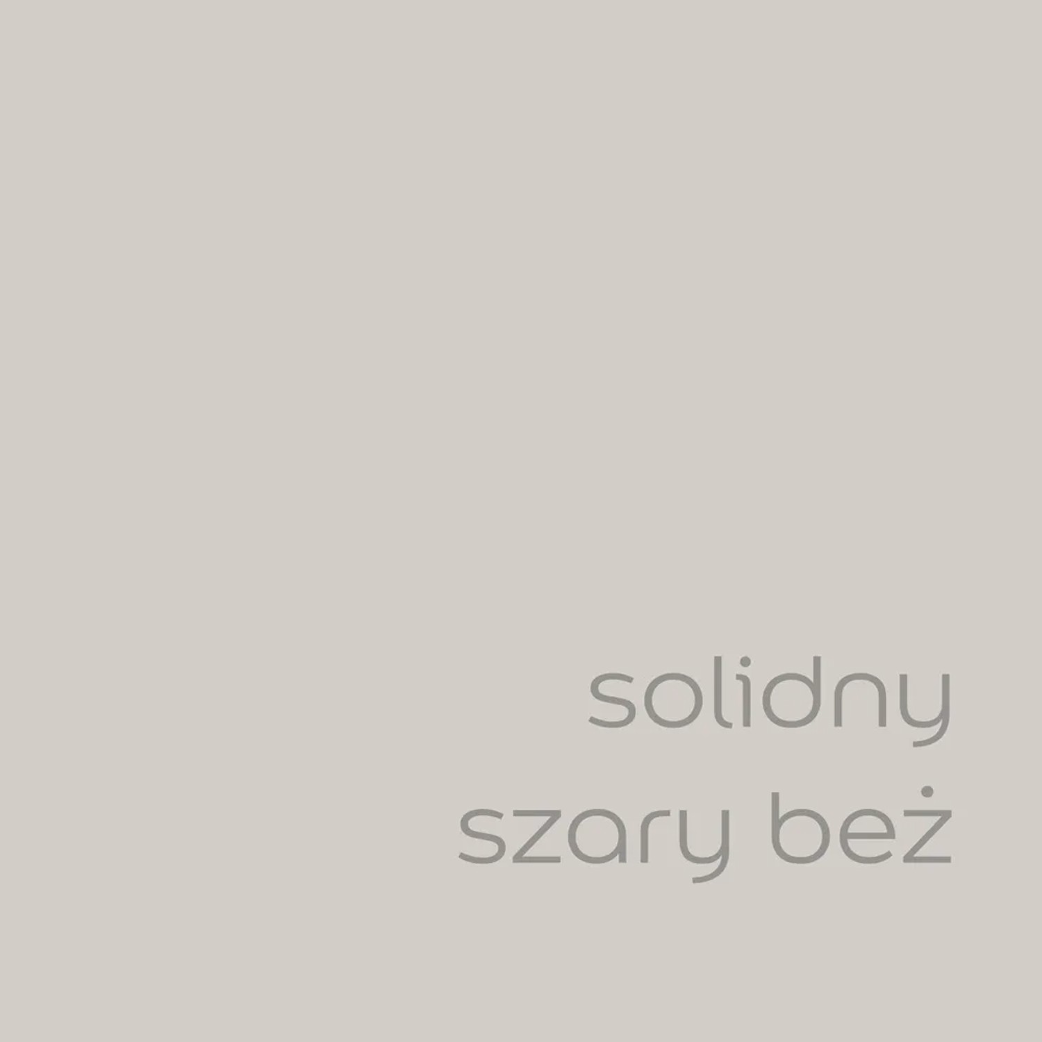 Próbka koloru farby ściennej t.b.t. w solidnym szaro-beżowym odcieniu.