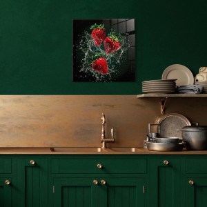 STYLER Obraz Glasspic STRAWBERRIES GL510 30 x 30 cm