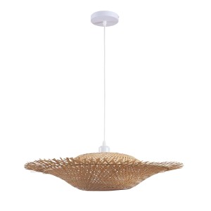 Lampa wisząca z bambusa, naturalny wygląd do pomieszczeń mieszkalnych.