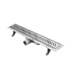 Odwodnienie liniowe prysznicowe t.b.t. ze stali nierdzewnej.