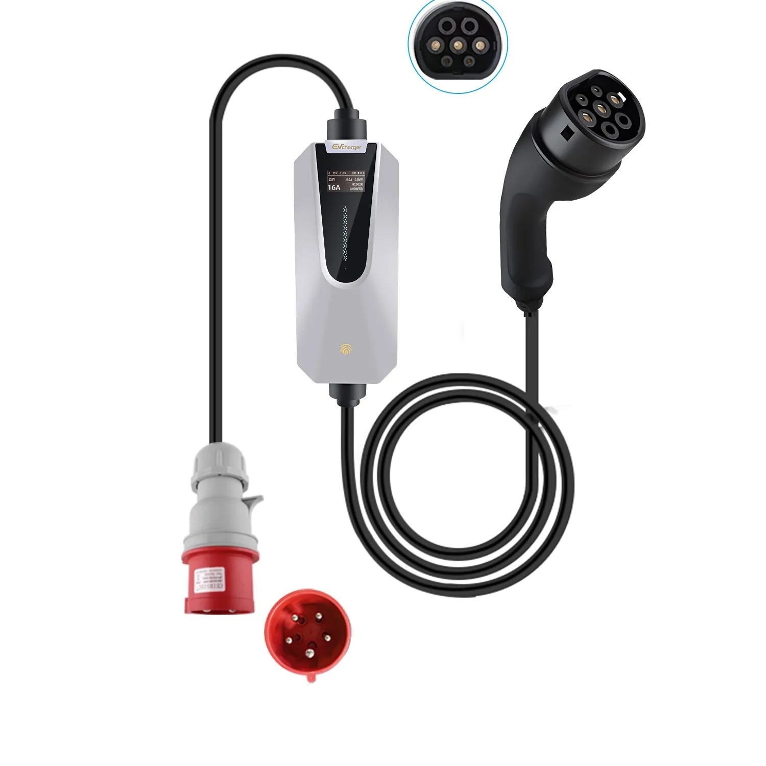 Junsun 11 kW Typ 2 EV Ładowarka Kabel Ładujący