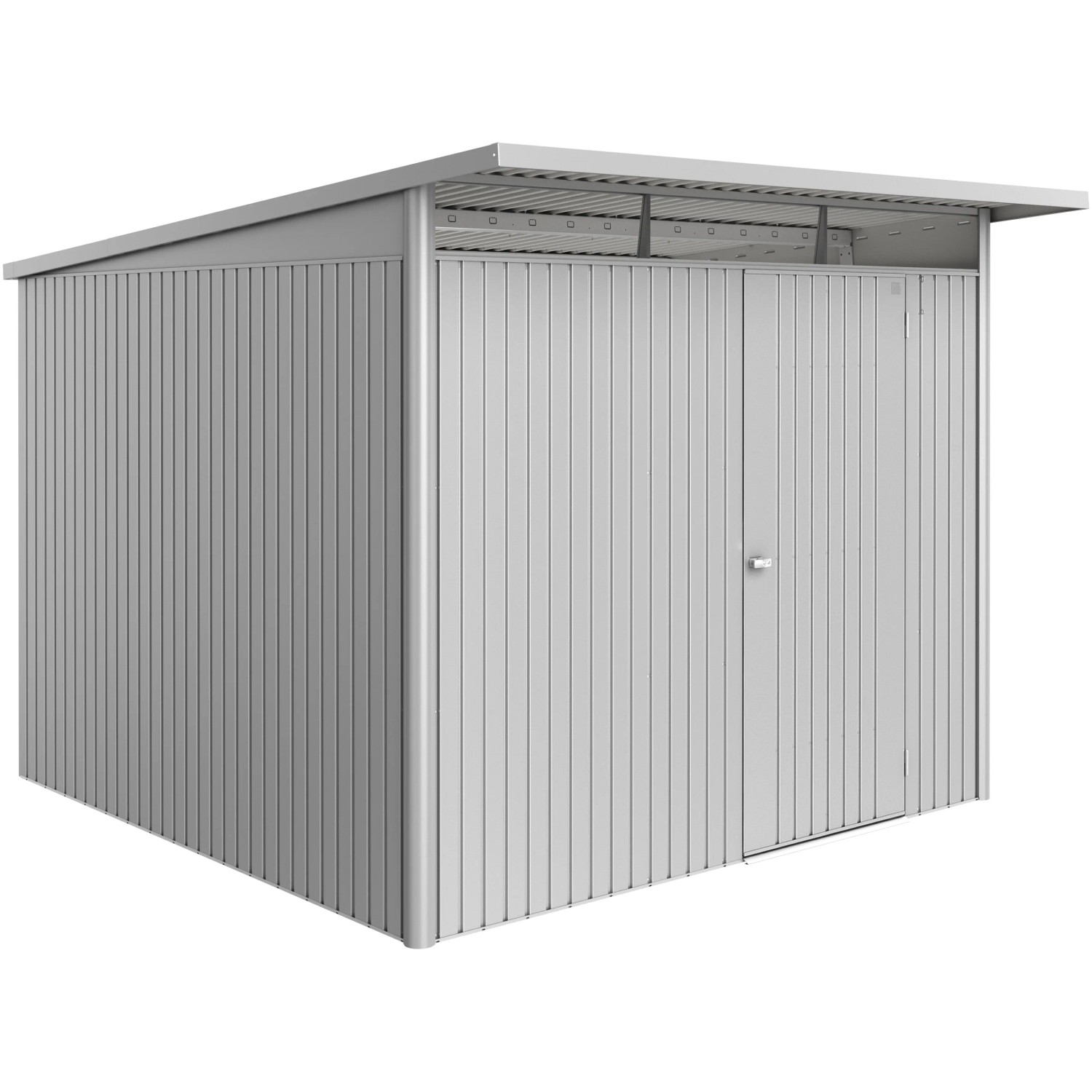 Biohort Domek ogr. metalowy AvantGarde ECO A7 drzwi standard srebrny metalik