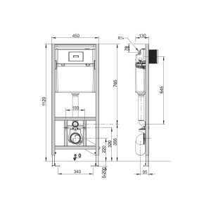 Roca Zestaw podtynkowy Luca Solo bezkołnierzowy bez przycisku