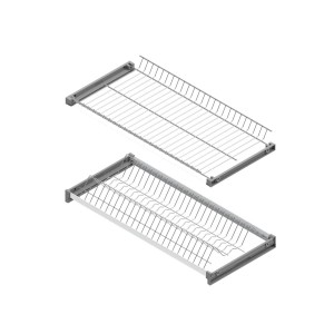 Ociekacz do naczyń t.b.t., druciany stojak, szara rama.