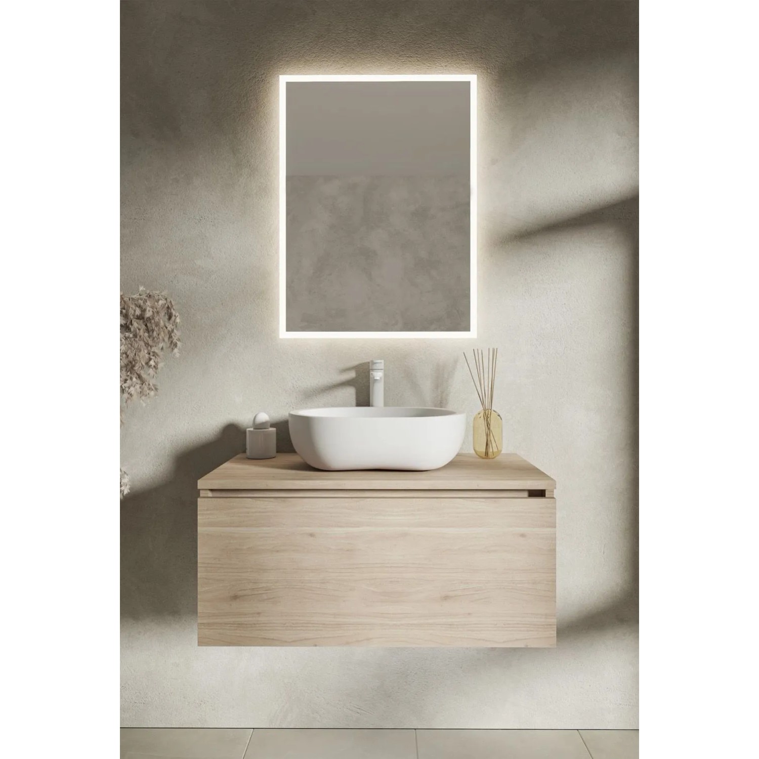 Lustro LED Style Czarne 60x80cm