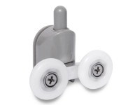 Rolki do drzwi kabiny podwójne dolne szare 2,3 cm 2 szt