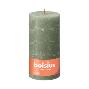 Szara świeca pieńkowa Bolsius, świeca zapachowa dla przytulnej atmosfery.