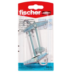 Fischer KDH 4 K kotwa wahadłowa z hakiem, do mocowania w pustych przestrzeniach i płytach.