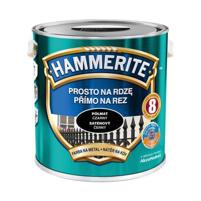 Hammerite Emalia antykorozyjna czarna półmat 2,5 l