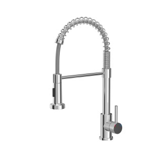 t.b.t. Bateria jednouchwytowa ze sprężyną spiralną, chromowana.