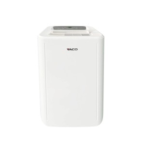 Biały osuszacz powietrza VACO dla komfortowego klimatu w pomieszczeniu.