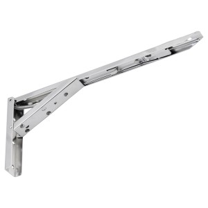 Składany metalowy wspornik, idealny do budowy mebli i półek.