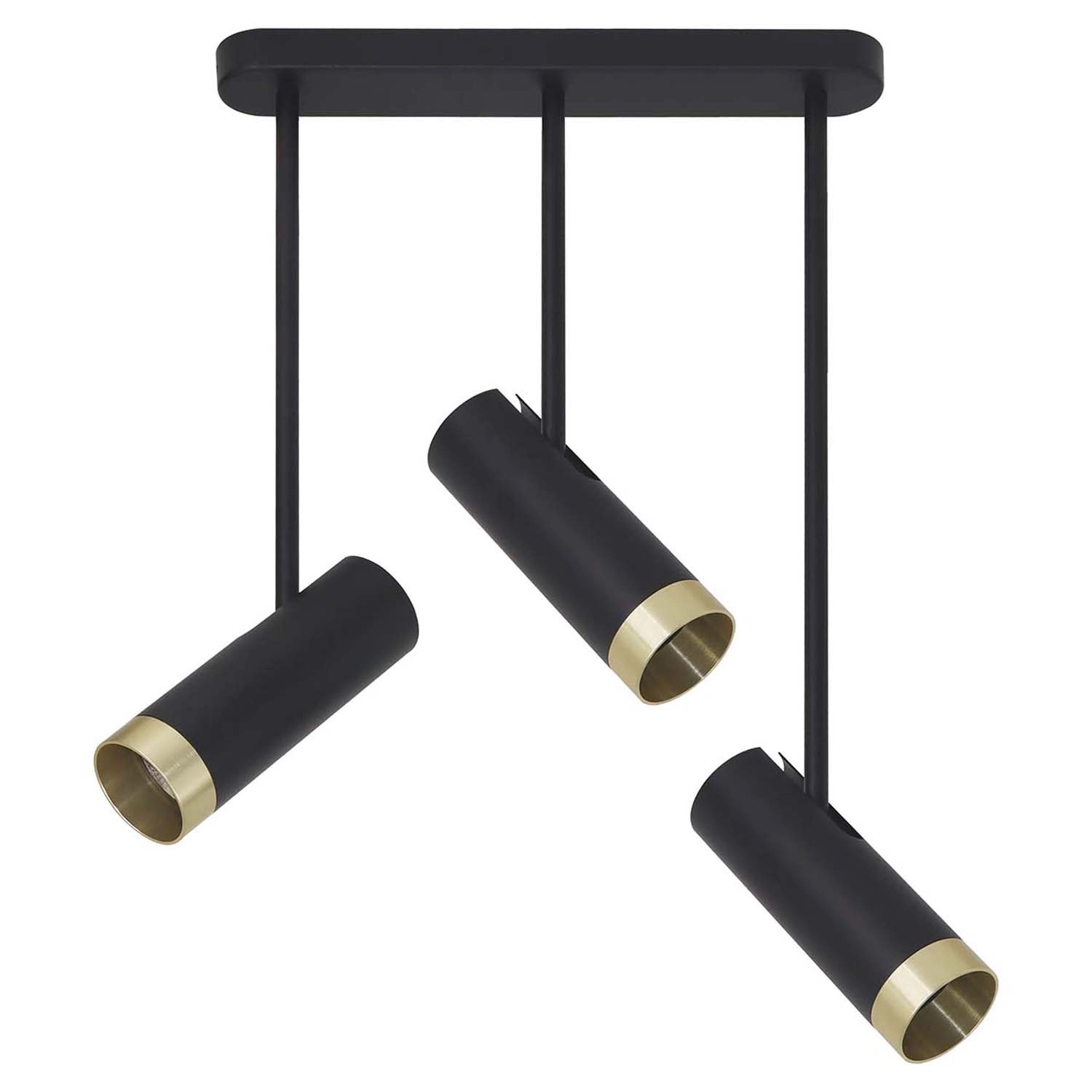 Goldlux Lampa sufitowa PORTO 3xGU10 max. 10W LED czarno-złota
