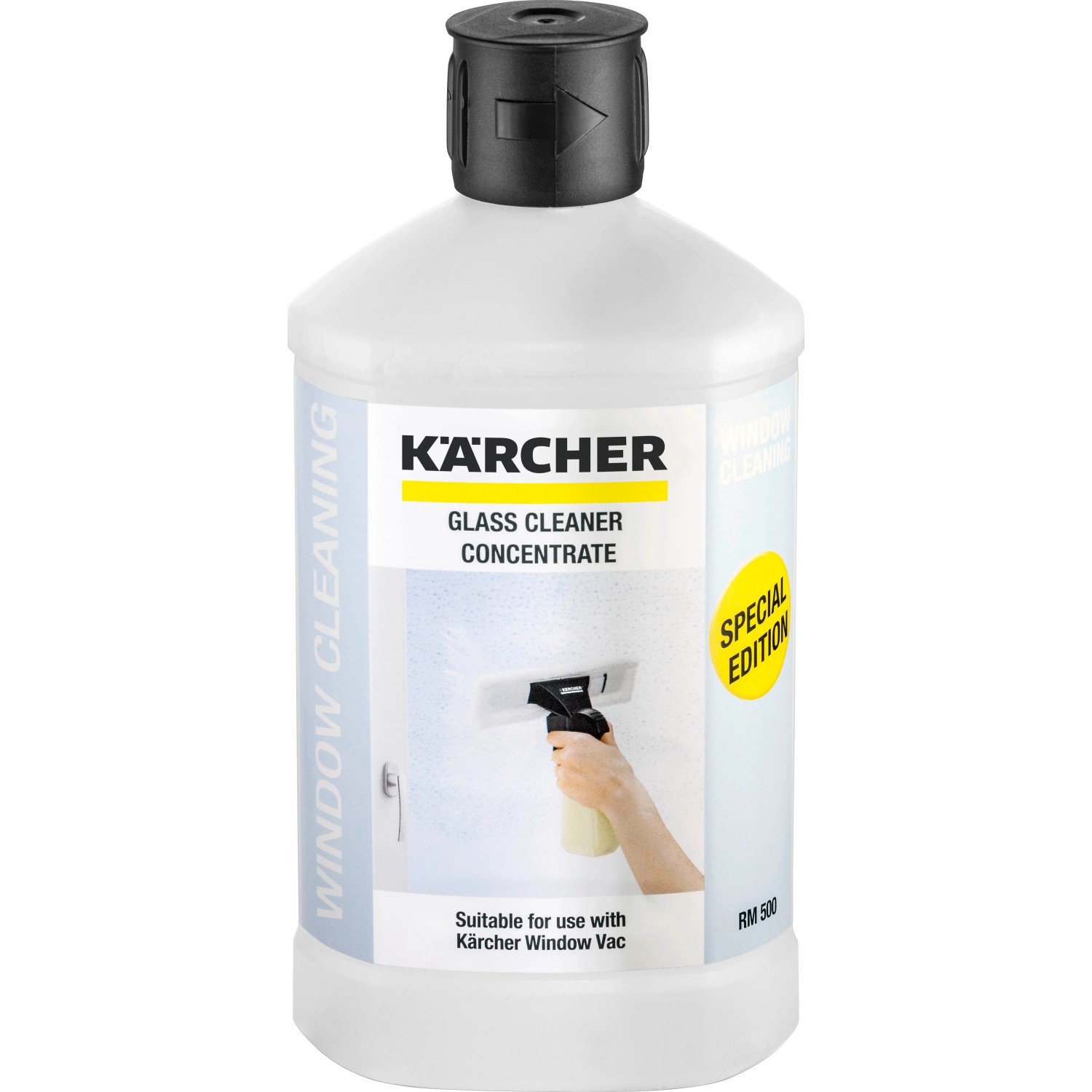 Kärcher RM 500 koncentrat do czyszczenia szyb, butelka 0,5 l do czyszczenia okien bez smug.