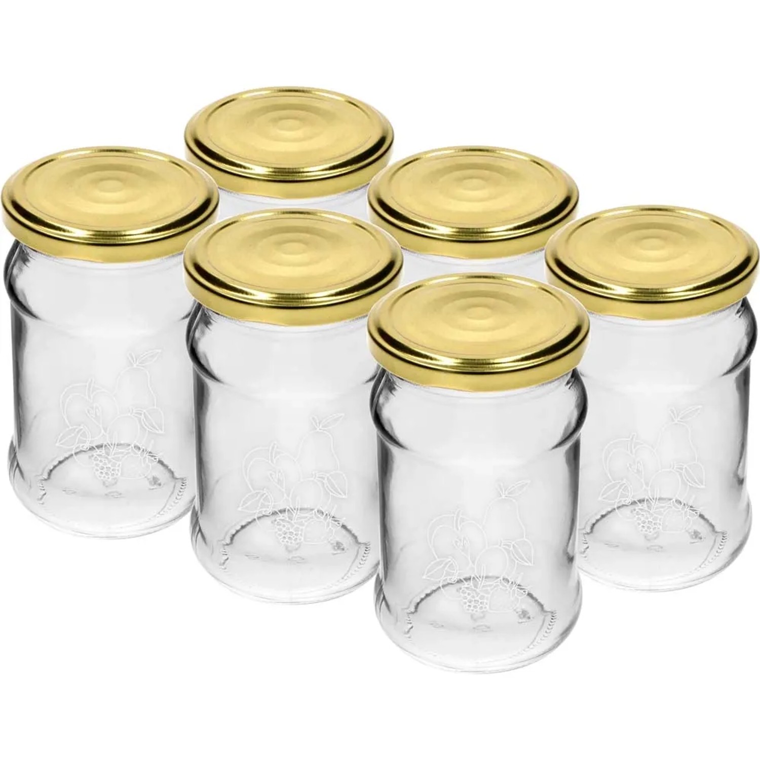 Słoik TO zakrętka z nadrukiem owoce - 300 ml