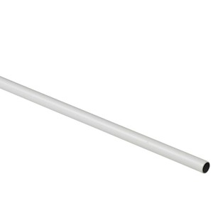 Biały drążek do szafy Hettich, okrągły, Ø 20 mm, długość 600 mm, stalowy.