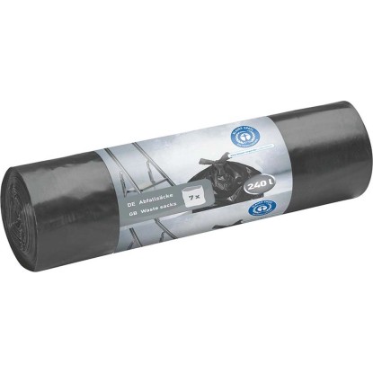 Worki na śmieci czarne 240 l 7 sztuk