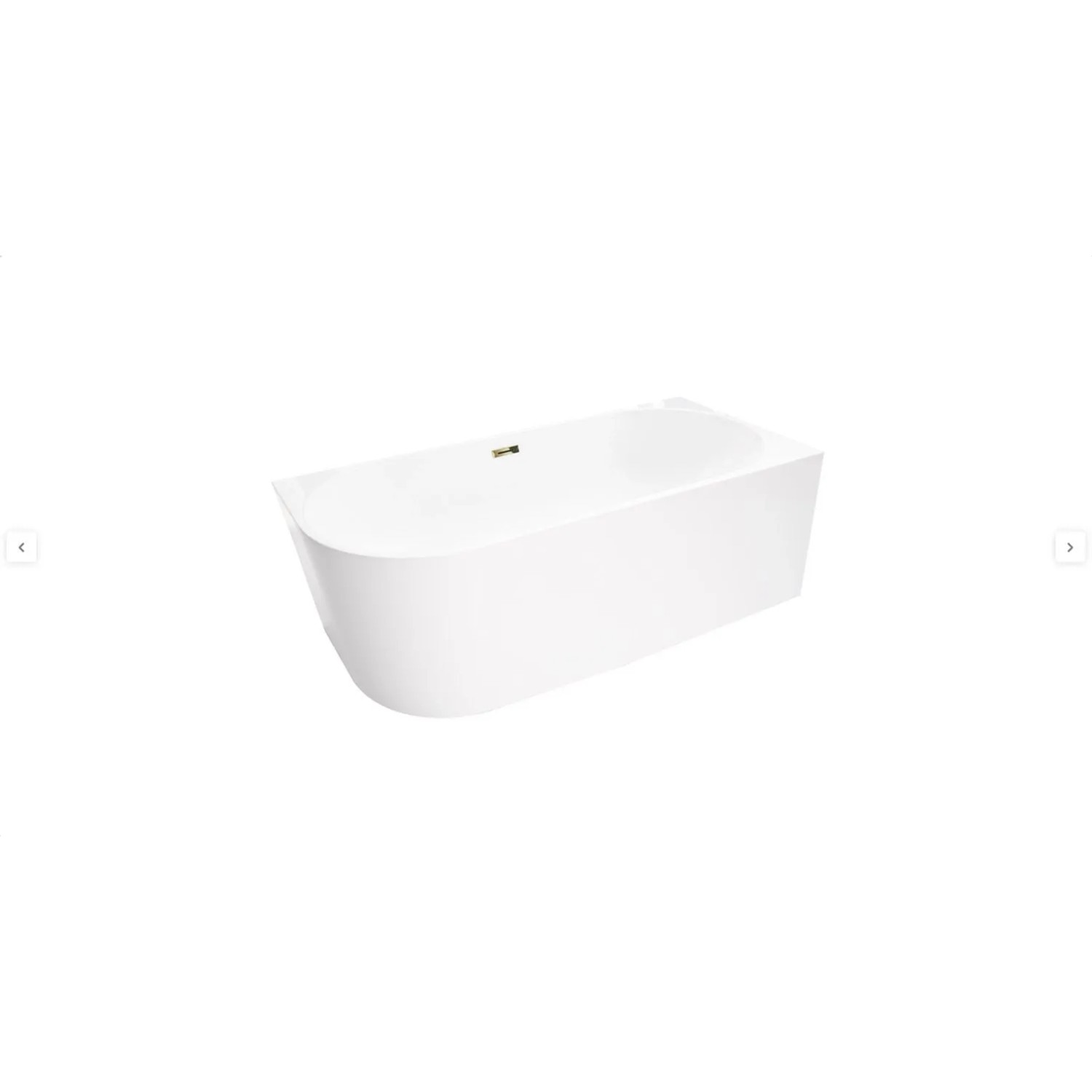 Wanna Pula Prawa 170 wolnostojąca przyścienna biała złoty 170 x 80