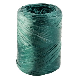 Rolka zielonej rafii, 400 m, do prac ogrodowych i dekoracji.