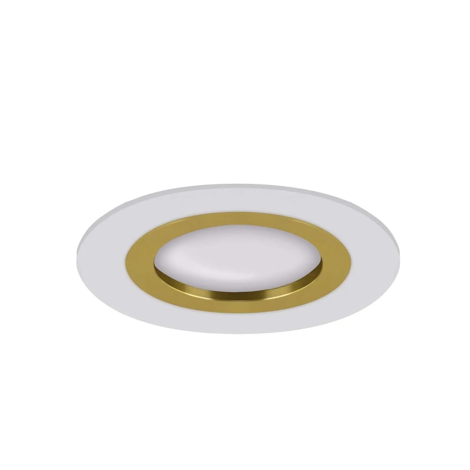 Struhm Lampa podtynkowa PLUTO C 1xGU10 35W śr. 7,8cm biała/złota