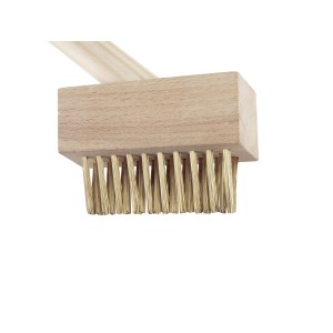 LUX Szczotka do fug z trzonkiem, drewnianym korpusem i mosiężnym włosiem do czyszczenia fug.