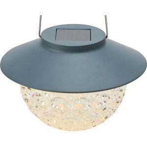 Lampa solarna wisząca kula śr. 13 cm IP44 szara