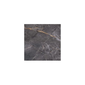 Szara płytka podłogowa z efektem marmuru i złotymi akcentami.